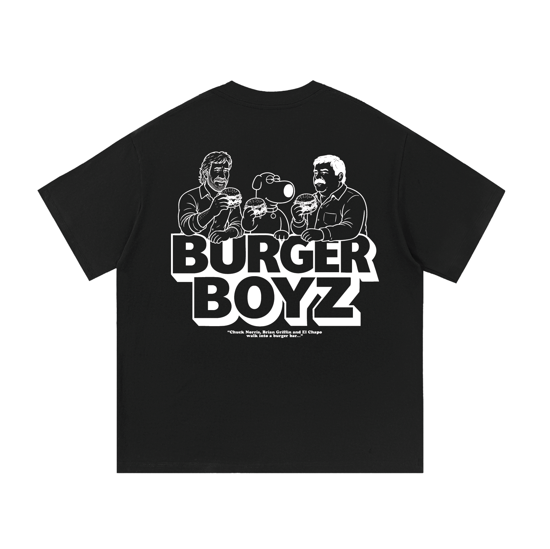 BURGER BAR TEE BLACK